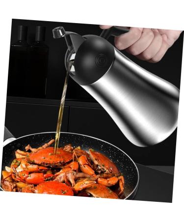 Zerodeko 1pc Stainless Steel Oil Pot Oil Storage Can Strainer Oil Storage Bottle Olive Dispenser Stainless Steel Containers Kitchen Oil Jar Vinegar Cruet Grease Condiment Bottles 20.5X11CM Silver - Buy Online on GoSupps.com