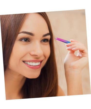 FOMIYES Stainless Steel Eyebrow Tools Travel Eyebrow Clamp Eyebrow for Women Beauty Tool Eyebrow Tweezer with Brush Eyebrow with Brush Eyebrow Clip Miss 2 in 1 12.00X1.00X0.80CM Colorful - Buy Online on GoSupps.com