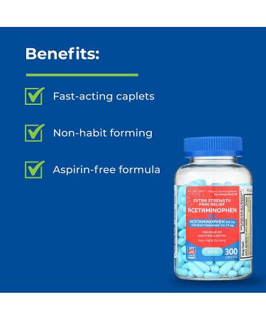 Rite Aid Acetaminophen PM Caplets - 300ct | Sleep Aid & Pain Relief for Adults | Extra Strength Pain Reliever for Arthritis | Real Time Pain Relief - Buy Online on GoSupps.com
