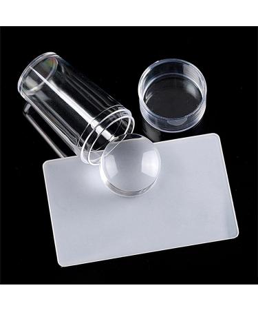 Lencyotool Clear Nail Art Stamper Set | Transparent Silicone Jelly Stamp & Scraper for Perfect Nail Designs - Buy Online on GoSupps.com