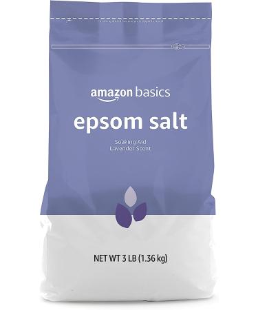 Amazon Basics Lavender Scented Epsom Salt 3lb Soaking Aid 6-Pack - Formerly Solimo - Buy Online on GoSupps.com