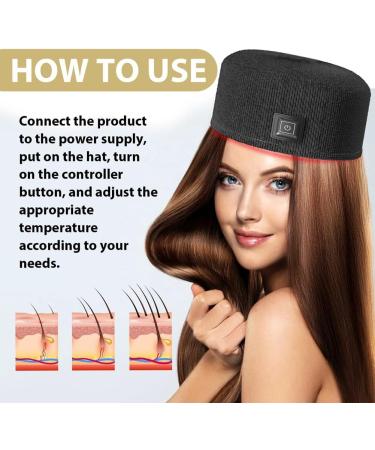 Giwnhvx Frizz-Free Hair Hat Thickening Hat Hair Care Supplies for Moisturizing and Repairing Damaged Dry Frizzy Hair Blue - Buy Online on GoSupps.com