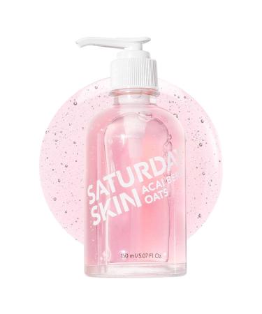 Saturday Skin Hydrating Gentle Facial Gel Cleanser Makeup Remover Sensitive Skin Face Wash Antioxidant Vitamin Brightening Smoothing | Korean Skin Care CICA Acai Berry Oats