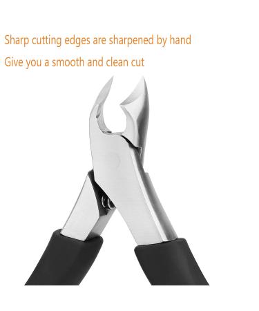 Professional Thick Toenail Clippers for Seniors - Easy Grip Large Handle, Sharp Stainless Steel - Best Nail Clipper for Men with Thick Nails - Black - Buy Online on GoSupps.com