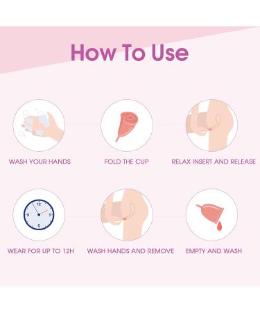 Large Menstrual Cups - 2 Sets Reusable Soft Cups for Heavy Flow - Medical Grade Silicone - USA Designed - Tampon & Pad Alternative (Pack of 2) - Buy Online on GoSupps.com