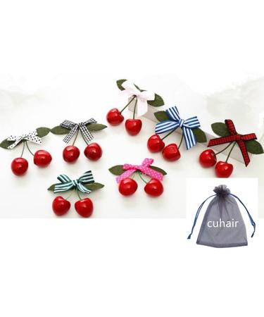 cuhair(tm) 7pcs cherry women girls kids ponytail holder hair tie hair rope hairband hair accessories