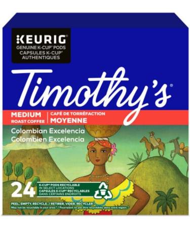 TIMOTHY'S Colombian Excelencia K-Cup Pods for Keurig Brewers 96 Count - Buy Online on GoSupps.com