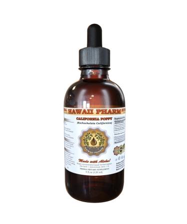 Certified Organic California Poppy (Eschscholzia Californica) Liquid Extract 4 oz 4 Ounce