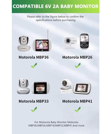 6V Charger for Motorola Baby Monitor MBP18 MBP20 MBP25 MBP26 MBP33 MBP34 MBP35 MBP36 MBP41 MBP43 MBP481 - Power Supply Adapter Cord - Buy Online on GoSupps.com