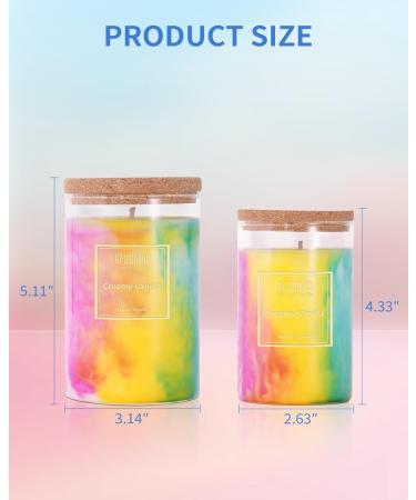 Creamy Vanilla Candle - Hand-Poured Soy Wax | 90-Hour Burn | Aromatherapy | Perfect Candle Gifts for Women | 15oz Scented Candle - Buy Online on GoSupps.com