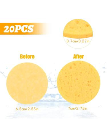 CHStarina 20 Faces Compressed Sponges - Soft Facial Cleaning & Makeup Removal Sponges - Eco-Friendly Face Wash Sponges for All Skin Types - Buy Online on GoSupps.com