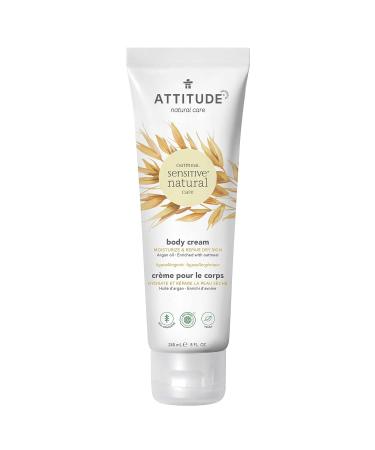 ATTITUDE Moisturizing Body Cream for Sensitive Skin | Oat & Argan Oil | EWG Verified, Hypoallergenic | Vegan & Cruelty-Free | 8 Fl Oz - Buy Online on GoSupps.com