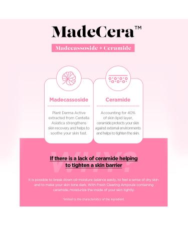 SKINRxLAB Cera Cream Fresh Clearing Ampoule Serum 100ml - Pore Minimizing & Cooling for Acne-Prone Skin with Cica Tea Tree & Ceramide - Hydrating Solution for Flaky Skin - Buy Online on GoSupps.com