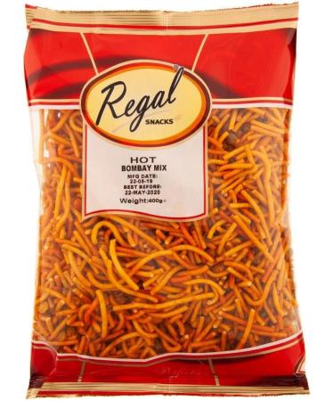 Regal Bakery Hot Bombay Mix 400gm - Indian Snack - Bombay Mix Hot - Fresh and Crunchy - Snacks On The Go - Snacks Mix | Savouries Mix - Savoury Snack |