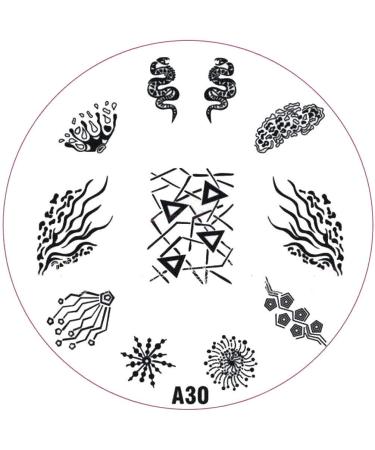 ++SPECIAL ITEM++ Stamping stencil A-Series: A30 Snake Seaweed Snowflake