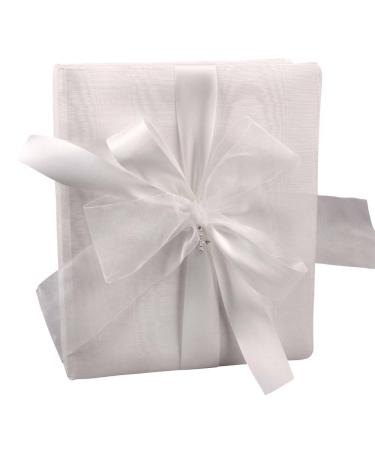 Beverly Clark Collection Grace, Memory Book with Crystal Cross, White