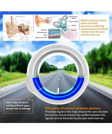 Buy White Motion Sickness Glasses - Stylish Relief for Travel & VR Gaming | Essential for Car Plane Boat Trips - Buy Online on GoSupps.com