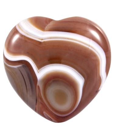 Nupuyai Carnelian Heart Palm Worry Stone for Chakra Reiki Healing Crystal Love Stone for Home Decoration 45mm Multicolour/Carnelian/45x40mm