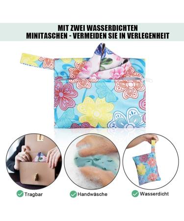 Rovtop 10 Pack Washable Bamboo Fiber Panty Liners - Reusable Sanitary Napkins with Eco-Friendly Gift Box & 2 Mini Pouches - International Shipping Available - Buy Online on GoSupps.com