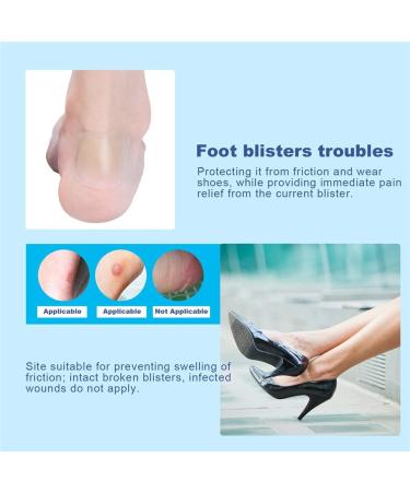 10-Piece Blister Gel Guard Adhesive Tabs for Bladder Protection & Heel Cushion - Hydrocolloid Skin Pads for Runners & Hikers - Pressure Wound Relief 20x65mm - Buy Online on GoSupps.com