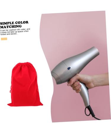 SOESFOUFU 3pcs Hair Dryer Storage Bag Drawstring Pouches Large Storage Bag Hair Blower Pouches Red Flannel - Buy Online on GoSupps.com