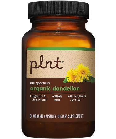plnt Organic Dandelion a Full Spectrum & Whole Root for Digestive & Liver Health (90 Organic Capsules) - Buy Online on GoSupps.com