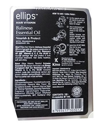 Ellips Hair Vitamin Balinese Essential Oil - Nourishing & Protecting Hair Treatment - 6 Capsules - Buy Online on GoSupps.com