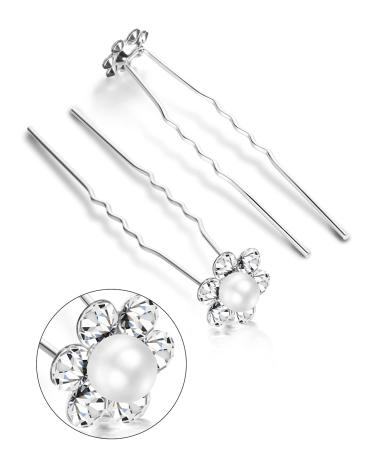Bridal Wedding Hair Pins Rhinestone Clips - 40 Pack for Women and Girls | Hair Accessories - Buy Online on GoSupps.com