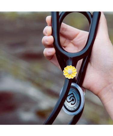 HEYGOO 2 Pack Sunflower Bling Stethoscope Charms - Unique ID Name Tags for Doctors and Nurses - Buy Online on GoSupps.com