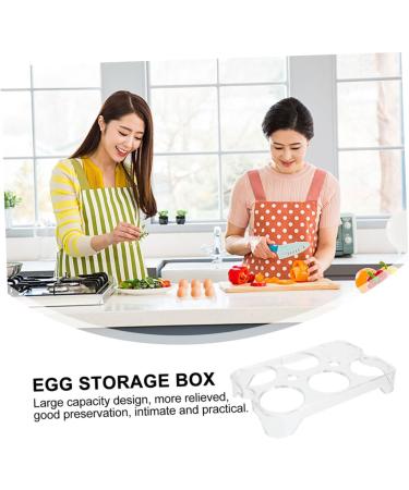 Hohopeti 3pcs Egg Storage Box Eggs Refrigerator Egg Storage Racks Plastic Egg Racks Egg Holder Tray Household - Buy Online on GoSupps.com