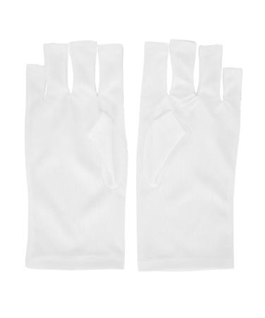 UV-Resistant Nail Art Hardening Lamp Glove | Manicure Protection for Skin Aging | Ideal for Canoeing & Driving (White) - Buy Online on GoSupps.com