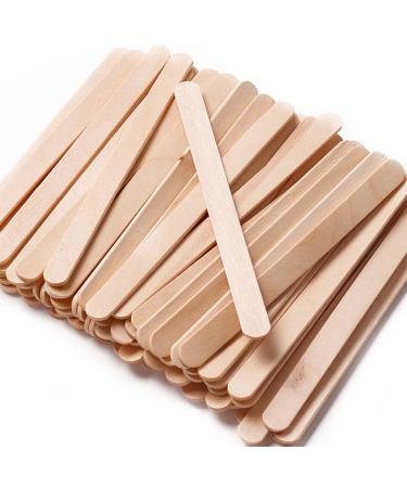 PSWQ wooden spatula waxing wooden sticks wooden mouth spatula wooden box birch wood spatula applianter chopsticks wax hair removal spatula for eyebrows lips body 50 pieces