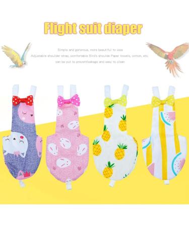 kdjsic Pet Birds Feces Pocket Medium Large Bird Parrot Diaper Cockatiel Pigeons Flight Suit Clothes - Buy Online on GoSupps.com
