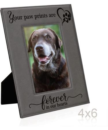 KATE POSH Engraved Leather Picture Frame - Pet Memorial Gift for Loss of Dog and Cat | Pet Sympathy Gift | In Memory of | 4x6 Vertical - Buy Online on GoSupps.com