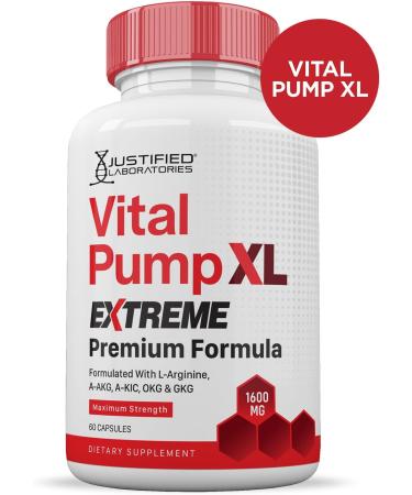 Vital Pump XL Extreme Pills 1600MG Premium Formula Proprietary Blend for Men's Health 60 Capsules 60 Count (Pack of 1) - Buy Online on GoSupps.com