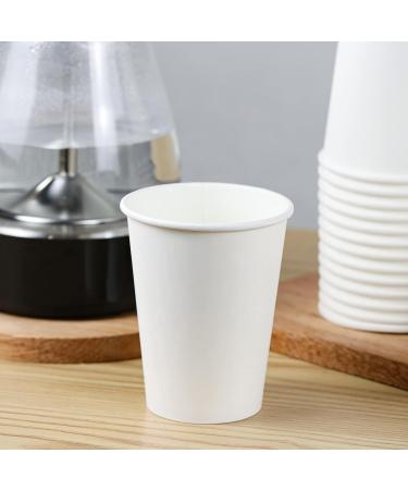RACETOP 12 oz Disposable Paper Coffee Cups - 100 Pack, White Hot Coffee Paper Cups - Thickened Paper, 100 Count - Buy Online on GoSupps.com