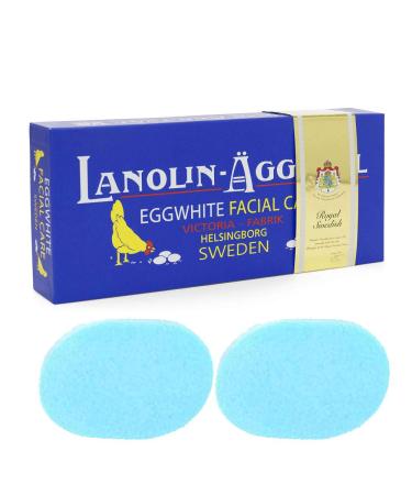 Victoria Original Sweden Egg Facial Care with Lanolin & Rose Water 50g x 6 with Cleansing Sponge 2-CT