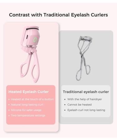Heated Eyelash Curler - Fast Pre-Heat, 2 Heating Modes, Rechargeable & Long Lasting - Buy Online on GoSupps.com