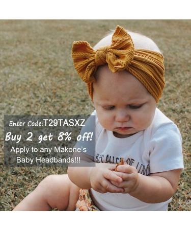 8PCS Baby Nylon Headbands Hair Bows for Baby Girls | Newborn to 12 Months - Buy Online on GoSupps.com