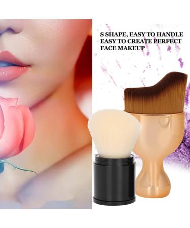 Makeup Brush Curve Yellow Black Portable Foundation Brush for Women Girls - Buy Online on GoSupps.com