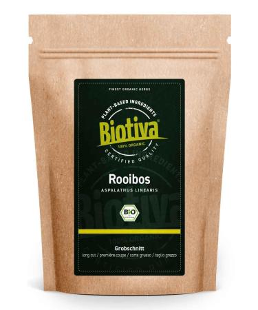 Rooibos Tea Bio 500G (2x250g) - Rooibusch - Rotbusch - Aspalathus linearis - rooibush tea - bottled and controlled in Germany - Biotiva