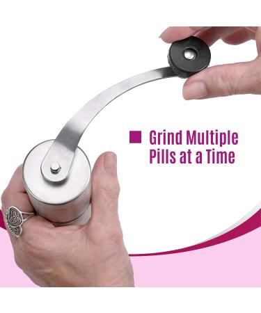 Top Choice Pro Pill Grinder and Cutter - Manual Stainless Steel Crusher for Easy Medication Intake - Buy Online on GoSupps.com