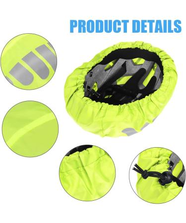 Flintronic Waterproof Helmet Cover Rain Protection - Universal Size for Men & Children - 4 Fluorescent Green Reflective Strip Rain Covers - Buy Online on GoSupps.com