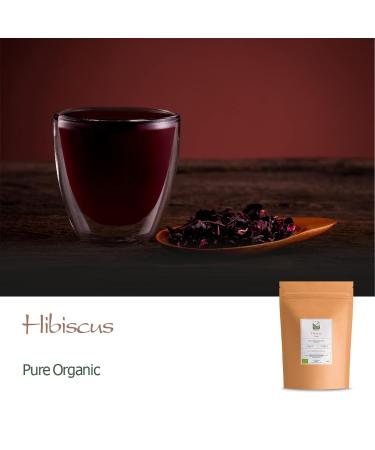 Organic Hibiscus Flower Tea - Sweet & Tart Herbal Blend | 100g Pack - Buy Online on GoSupps.com