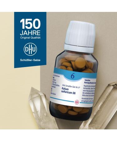Buy DHU Sch Ãler-Salz No. 6 Potassium Sulfuricum D12 - Detox Mineral Salt - 80 Tasteless Tablets in Pharmaceutical Glass - Eco-Friendly Packaging - Buy Online on GoSupps.com