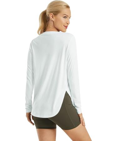G4Free Women's UPF 50+ UV Long Sleeve Workout Sun Shirt - White | Quick Dry Lightweight Outdoor Gym Hiking Top - Buy Online on GoSupps.com