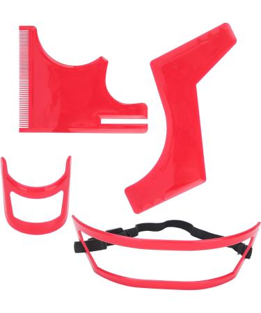 Beard Shaving Template Set High-Grade Plastic Beard Styling Guide Easy Use Stylish with Goatee Hairline Shaping for Men - Buy Online on GoSupps.com
