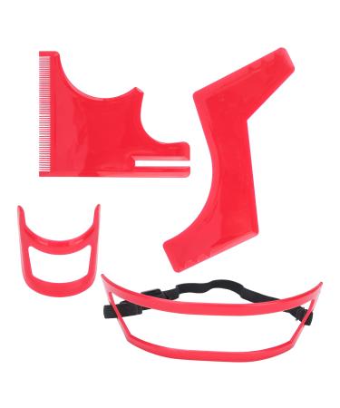 Beard Shaving Template Set High-Grade Plastic Beard Styling Guide Easy Use Stylish with Goatee Hairline Shaping for Men