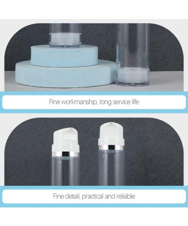 FRCOLOR 2pcs Empty Airless Pump Bottle Refillable Plastic Vacuum Pump Press Bottle Travel Cosmetic Foundation Containers Dispenser for Lotion Cream Essential Oil 100ml 14.7x4.9cm Transparent - Buy Online on GoSupps.com