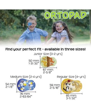 Buy Ortopad Bamboo Fun Pack Eye Patches - Junior Size (0-2 yrs) Hedgehog Pack | 50/Box | Eco-Friendly & Gentle on Skin - Buy Online on GoSupps.com